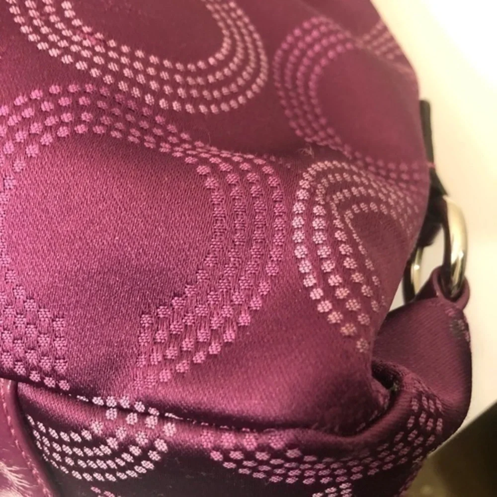 Coach Ashley y2k signature purple dotted Op Art bag  F20049